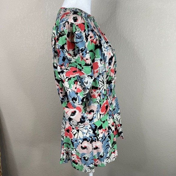 Polo Ralph Lauren Women's Floral-Print Crepe Peplum Blouse Multicolor Size 14 - Picture 7 of 16